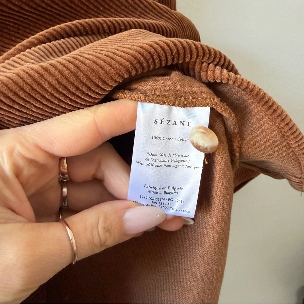 Sezane Sadie Dress Caramel - Picture 7 of 8